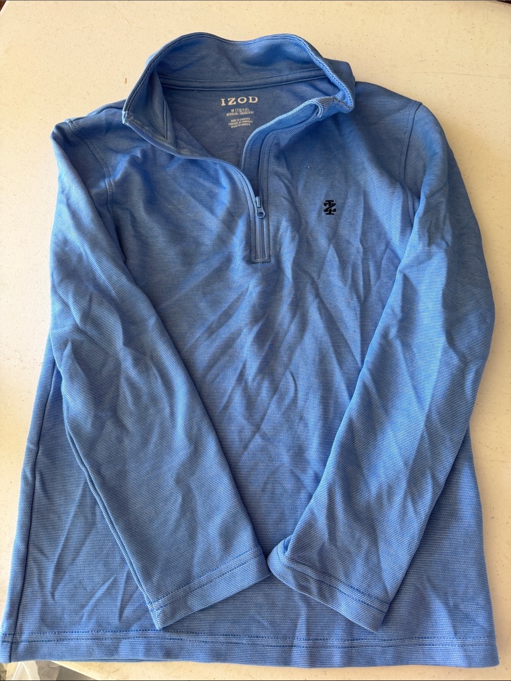 Izod Blue Half-Zip Pullover Sweatshirt